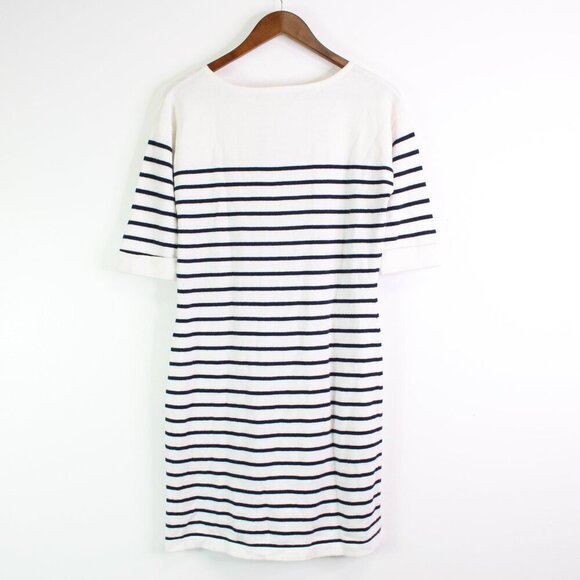 Tart Collections Striped Short Sleeve Sweater Dress White Navy Size L - Picture 7 of 7